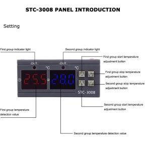 Digitalni Termostat STC-3008 12V DC sa Dve Sonde (Grejanje i Hlađenje) - za Inkubatore i Akvarijume - Img 5