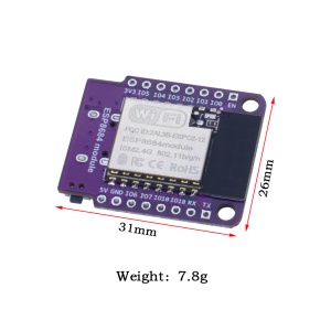 ESP32-C2 Wemos D1 Mini IoT Razvojna Pločica (ESP8684) Wi-Fi + Bluetooth Modul - Type-C - Img 5
