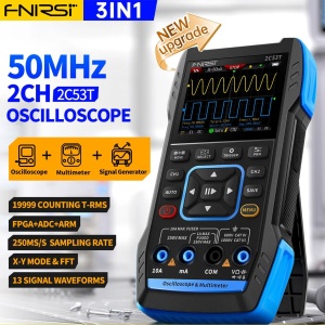 FNIRSI 2C53T 3-u-1 Digitalni Osciloskop, Multimetar i Generator Signala - Img 3