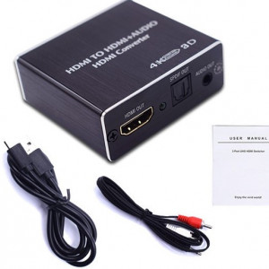 HDMI Audio Ekstraktor Konverter 4K – Uređaj za Odvajanje Zvuka iz HDMI Signala HDMI na Optički SPDIF i 3.5mm - Img 4