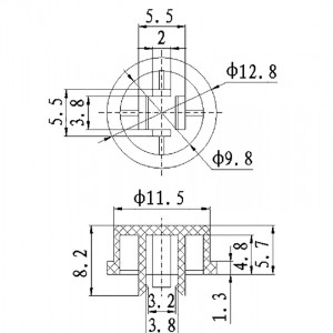 Kapica za taster 12x12x7.3mm bela - Img 2