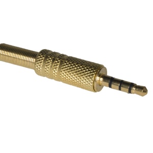 Klink konektor 3.5mm 4-pol M za kabl zlatni