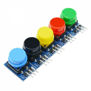 Komplet Arduino taster modula 12x12mm – 5 komada (Mix boja) - Img 2