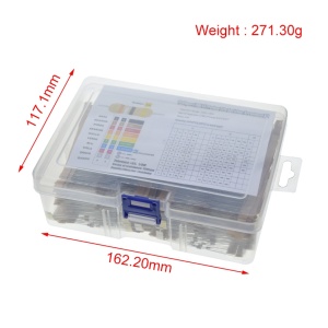 Komplet Ugljenoslojnih Otpornika 1/8W (1Ω - 10MΩ) - 2600 komada / 130 vrednosti u kutiji - Img 3