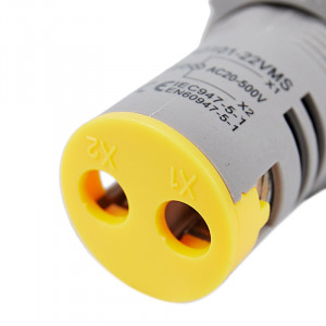 LED voltmetar 60-500VAC 22mm žuti - Img 6