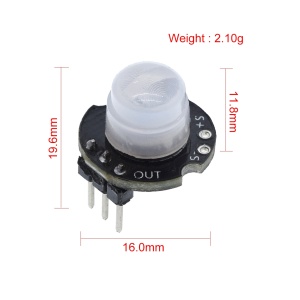 MH-SR602 Mini PIR Senzor Pokreta - Infracrveni Modul za Arduino - Img 7