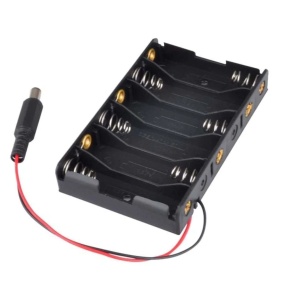 Nosač kućište za 6xAA baterije sa DC džekom 5.5x2.1mm - za Arduino, pametna vozila i DIY projekte - Img 3