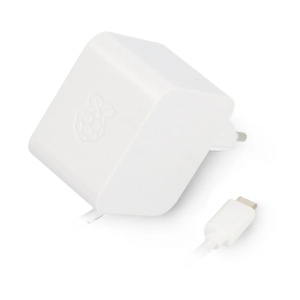 Oficijelno Napajanje za Raspberry Pi 5 USB-C 27W 5A - Belo - Img 2