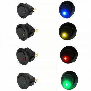 Okrugli prekidač sa LED diodom žuti - Img 2