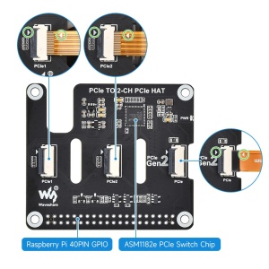 PCIe na 2-CH PCIe FFC Adapter Board za Raspberry Pi 5 - Img 5