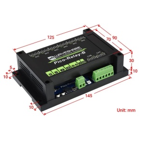 Pico-Relay-B industrijski 8-kanalni relej modul sa ABS kućištem za Raspberry Pi Pico / Pico W - Img 4