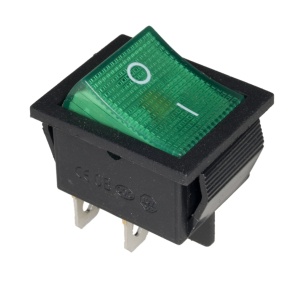 Prekidač 30X22mm 2xon-off 16A 250VAC zeleni - Img 1