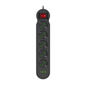 Produžni kabl 5xšuko+2xUSB-A+1xUSB-C sa prekidačem 1.5m