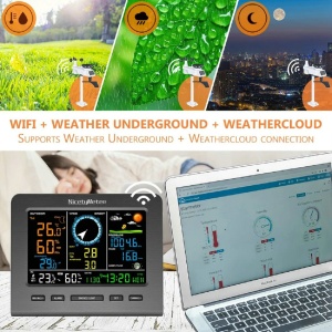 Profesionalna WiFi Meteo Stanica Nicetyweather FT0366RF sa Solarnim 7-u-1 Senzorom - Img 8
