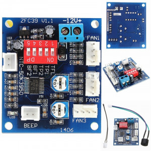 PWM Regulator Brzine Ventilatora 12V 5A sa NTC Sondom i Alarmom