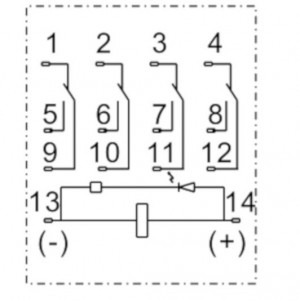 Rele MY4C-LG 12VDC - Img 2