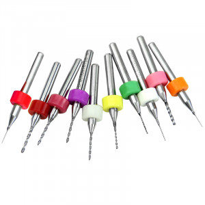 Set Mini Burgija za PCB i CNC 0.3mm - 1.2mm (10 komada) - Volfram Karbid Mini Burgije za Precizno Bušenje - Img 2