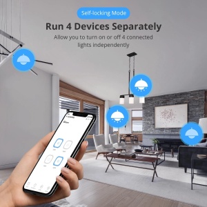 SONOFF 4CH Pro R3 Pametni WiFi / RF Prekidač 4 Kanala - za Roletne, Kapije i Svetlo - Img 7