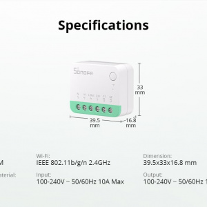 SONOFF MINIR4M Extreme Matter Pametni Prekidač Wi-Fi 2400W 10A - Apple Home / Google Home / Alexa - Img 5