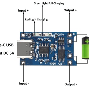 TP4056 Punjač Litijumskih Baterija 1A USB-C sa Zaštitom - Img 3
