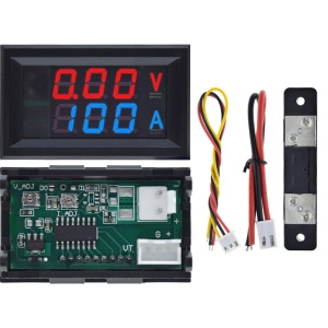 Ugradni Digitalni Voltmetar Ampermetar 0-100V 50A DC sa Eksternim Šantom