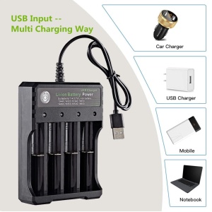 Univerzalni USB Punjač za Li-ion Baterije 18650 (4 Slota) – 3.7V - Img 6