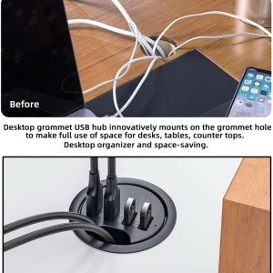 USB 3.0 Hub za ugradnju u sto (Mount-in-Desk) sa 4 porta - 1.5m - Img 7