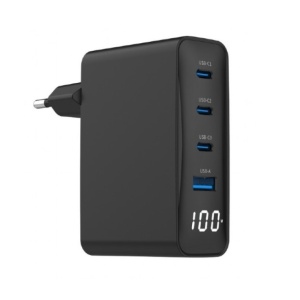 USB punjač 4-porta fast charger GaN 100W LCD