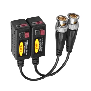 Video Balun Pasivni Set 8MP (4K) – HD-TVI/CVI/AHD/CVBS na žabicu