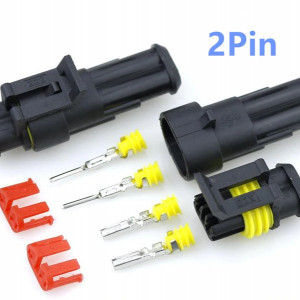Vodootporni Auto Konektor 2-Pin – Muško/Ženski Komplet