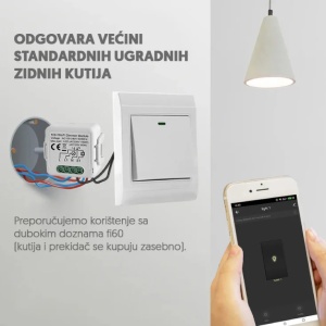 WiFi smart modul dimer 150W (za ugradnju u doznu) - Img 3
