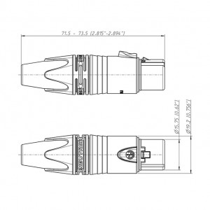XLR F 3P za kabl NC3FXX - Img 2