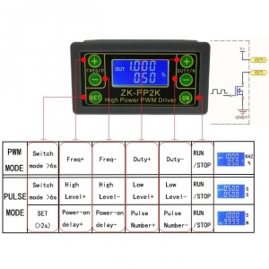 ZK-PP2K PWM i PULSE Regulator Brzine DC Motora i Generator Signala sa LCD ekranom 8A 150W - Img 5