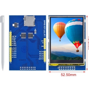 2.8" TFT LCD Touch Screen Display Shield za Arduino UNO i Mega2560 (ILI9341)