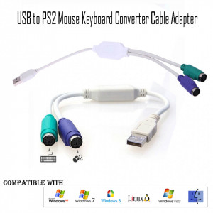 Adapter USB na 2x PS/2 za Tastaturu i Miša (Konverter) - Img 5