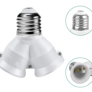 Adapter za sijalično grlo sa E27 na 2xE27 – Razdelnik za dve sijalice - Img 2