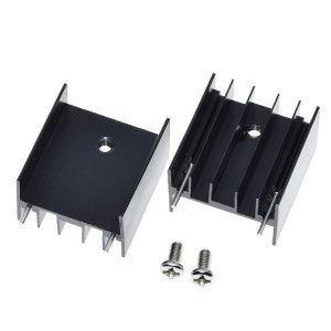 Aluminijumski hladnjak za TO220 tranzistore sa pinovima 25x24x16mm - Crni - Img 3