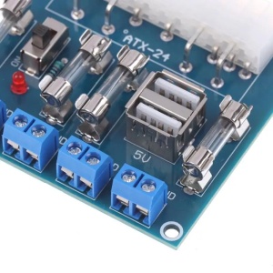 ATX Adapter Modul HU-M28W za Napajanje sa USB-om (24-pin Breakout Board) - Modul za Laboratorijsko Napajanje od PC ATX kućišta - Img 9