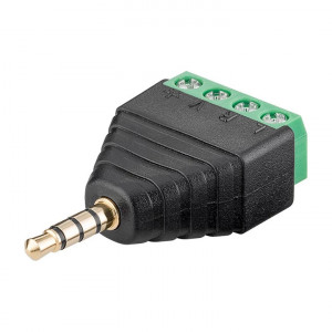 Audio Adapter 3.5mm Muški na Terminal Blok 4-pina (Bez Lemljenja)