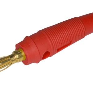 Banana 4mm pozlaćena crvena