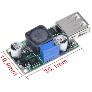 DC-DC Boost Converter Step-Up modul 2V-6V na 3.3V-9V 2A sa USB izlazom - Podesivi Step-Up naponski regulator za Li-ion baterije - Img 2
