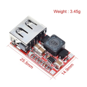 DC-DC Buck Konverter 6V-24V na 5V 3A sa USB Izlazom - Step-down Modul - Img 2