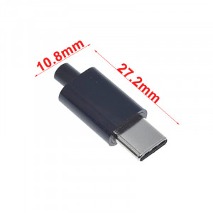 DIY USB Type-C Muški Konektor sa Kućištem za Lemljenje i Popravku Kablova - 24-Pin sa PCB Pločicom i Kućištem - Img 2