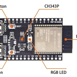 ESP32-C6 WiFi 6 + Bluetooth Razvojna Ploča Dual Type-C 4MB FLASH - Img 4