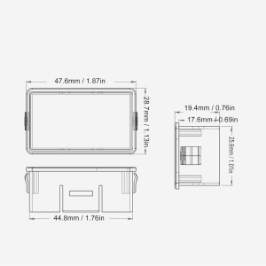 Indikator stanja akumulatora sa LED voltmetrom USB+USB-C crveni - Img 5