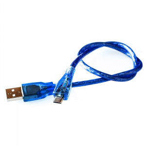 Kabl USB2.0 A M-USB B mikro 0.3m plavi