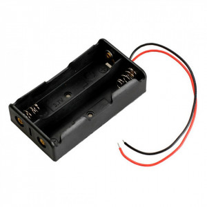 Kućište za dve 18650 baterije sa žicama (3.7V - 7.4V)