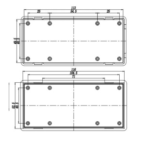 Kutija plastična 121x58x32mm crna - Img 2