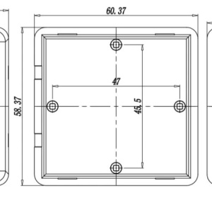 Kutija plastična 60x58x28mm crna - Img 6