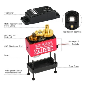 LD-27MG Digitalni Servo Motor 20kg – 270 Stepeni Metalni Zupčanici za Robotsku Ruku - Img 2